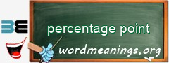 WordMeaning blackboard for percentage point